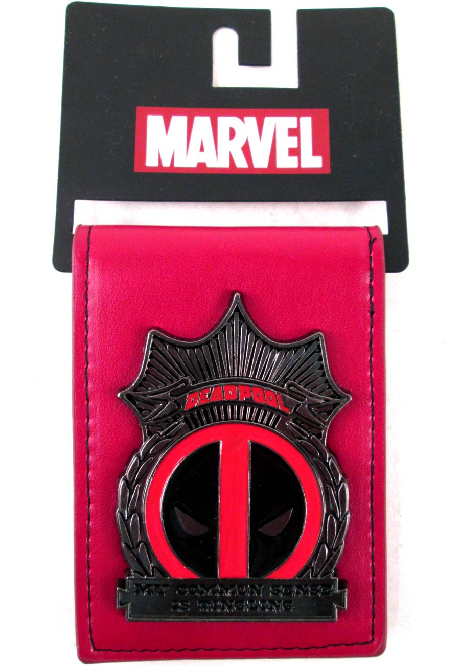 Marvel Comics Badge Folder Wallet - Deadpool Common Sense Is Tingling