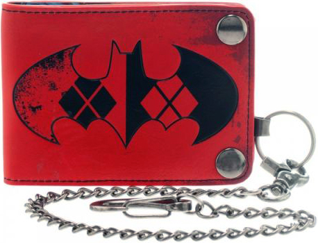 DC Comics Bi-Fold Snap Wallet - Batman Harley Quinn Symbols