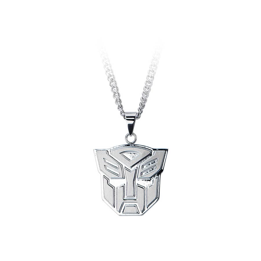 Transformers Stainless Steel Pendant Necklace - Autobot Face With Ball Chain
