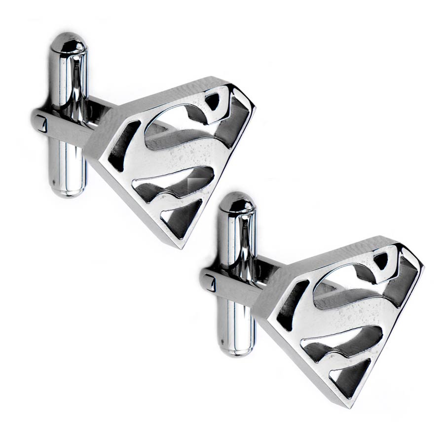 DC Comics Stainless Steel Cuff Links - Superman Cut Out Logo