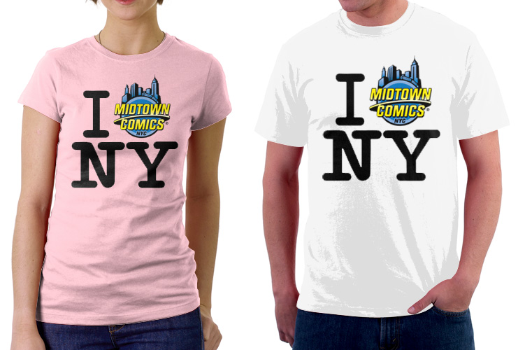 I Midtown Comics NY Mens White T-Shirt Large