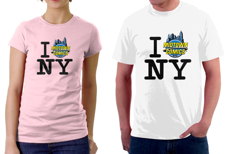 I Midtown Comics NY Womens Pink T-Shirt Large