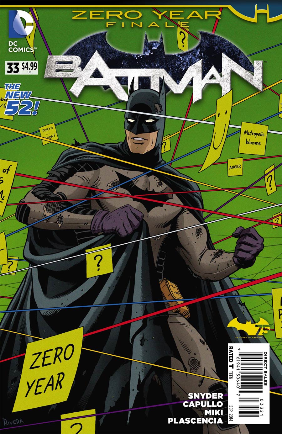 Batman Vol 2 #33 Cover E Incentive Paolo Rivera Variant Cover (Zero Year Tie-In)