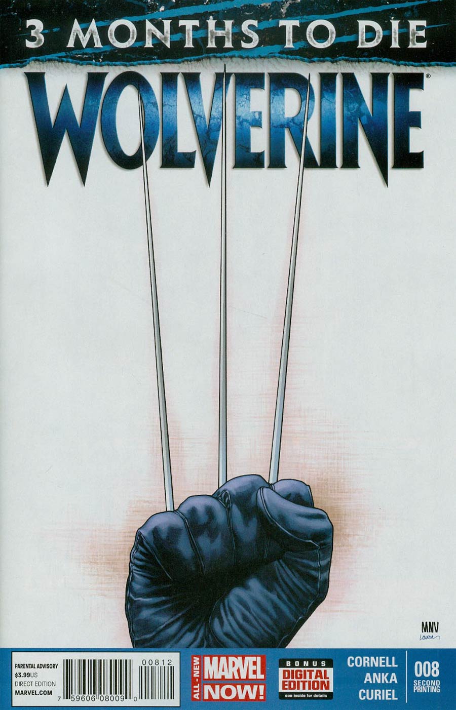 Wolverine Vol 6 #8 Cover D 2nd Ptg Steve McNiven Variant Cover (3 Months To Die Part 1)