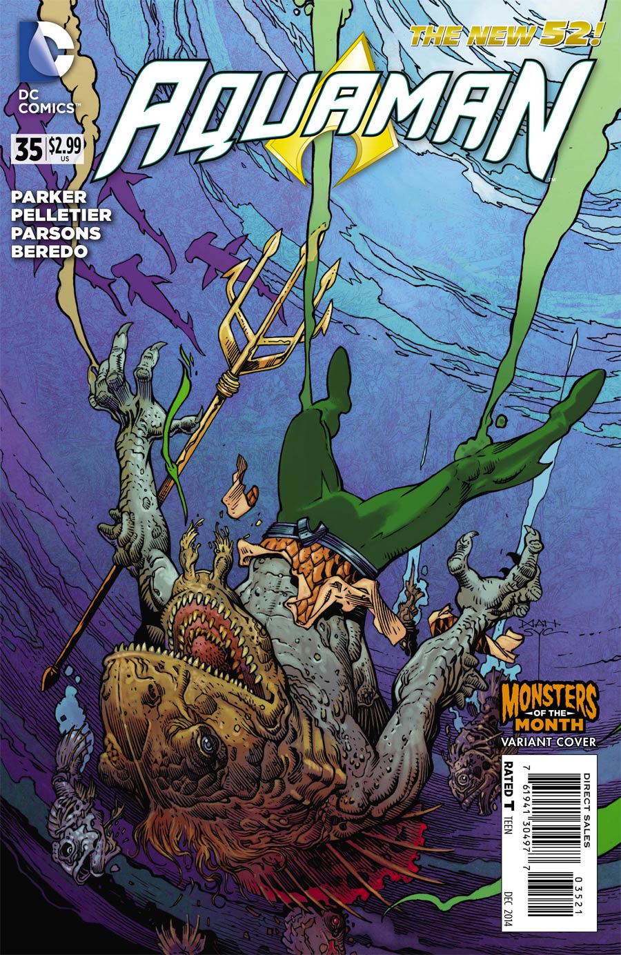 Aquaman Vol 5 #35 Cover B Variant Mark Nelson Monsters Cover