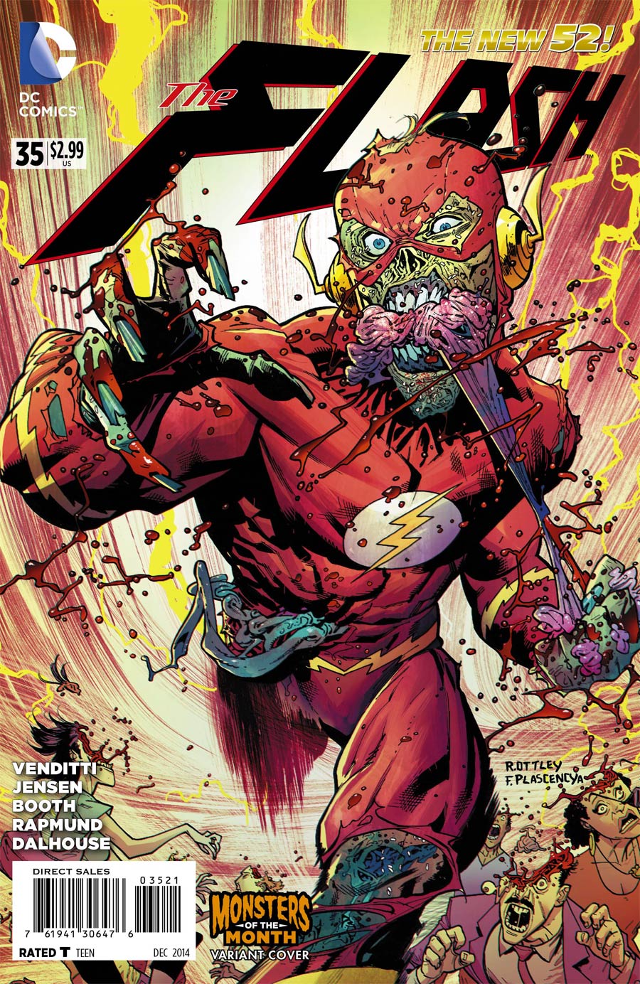 Flash Vol 4 #35 Cover B Variant Ryan Ottley Monsters Cover