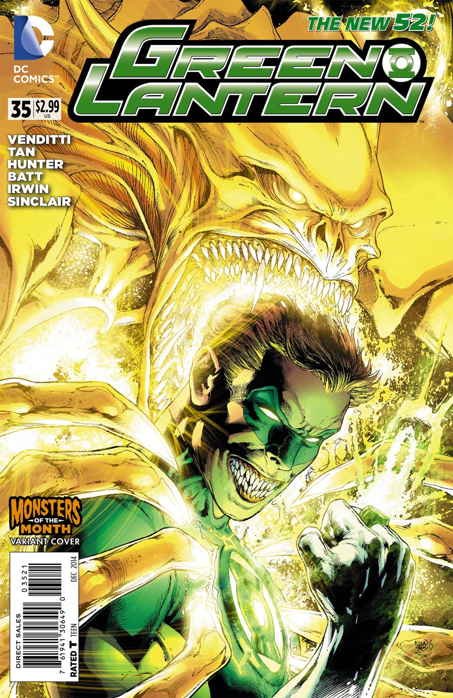 Green Lantern Vol 5 #35 Cover B Variant Ivan Reis Monsters Cover (Godhead Act 1 Part 2)