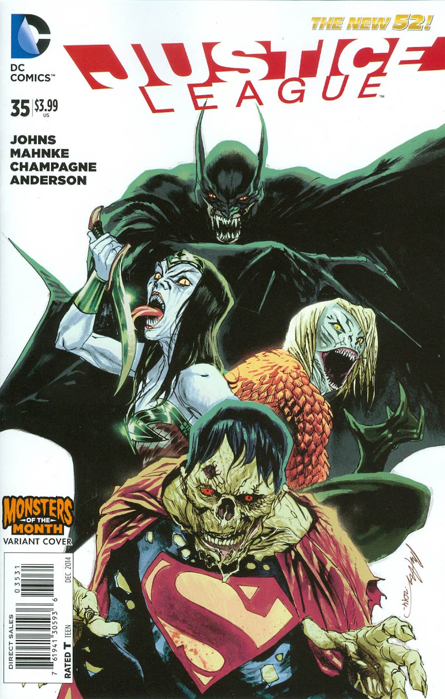 Justice League Vol 2 #35 Cover B Variant Rafael Albuquerque Monsters Cover