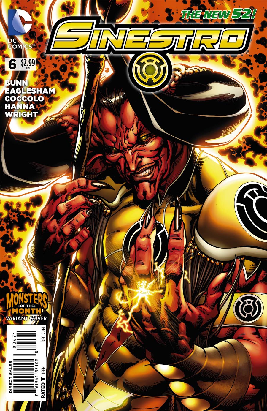 Sinestro #6 Cover B Variant Bart Sears Monsters Cover (Godhead Act 1 Part 6)