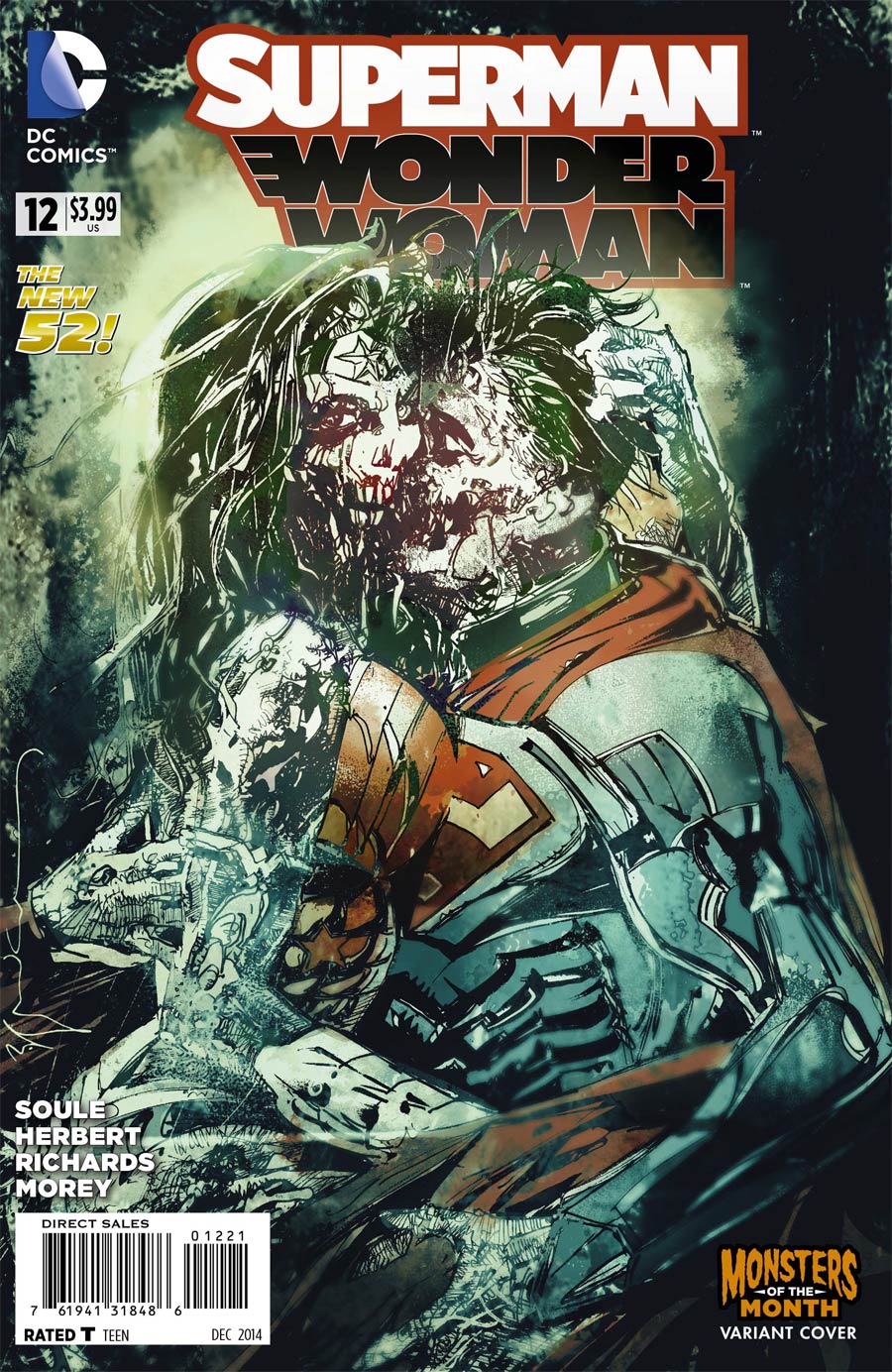 Superman Wonder Woman #12 Cover B Variant Bill Sienkiewicz Monsters Cover (Superman Doomed Aftermath)
