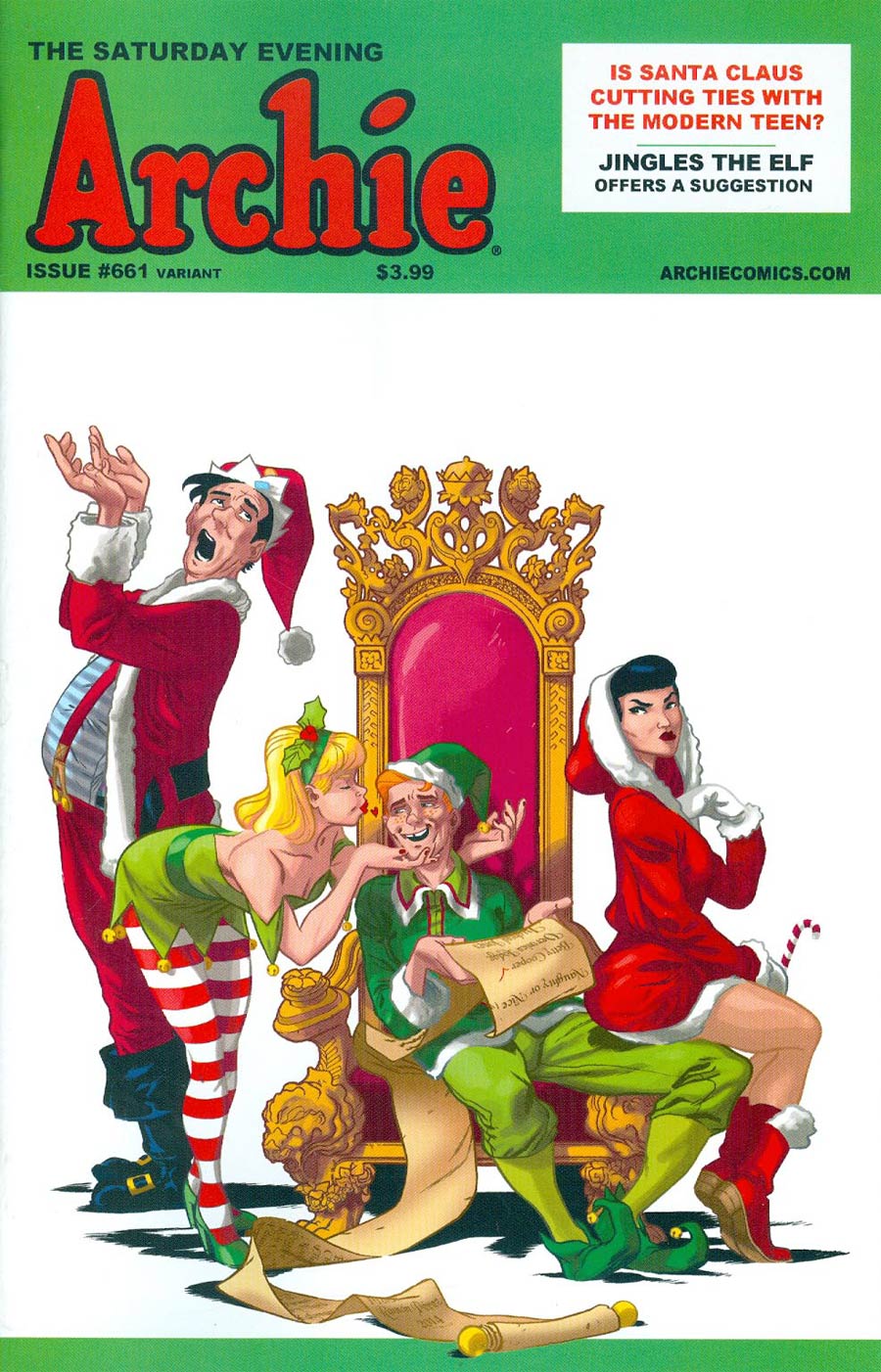 Archie #661 Cover B Variant Holly Jolly Cover