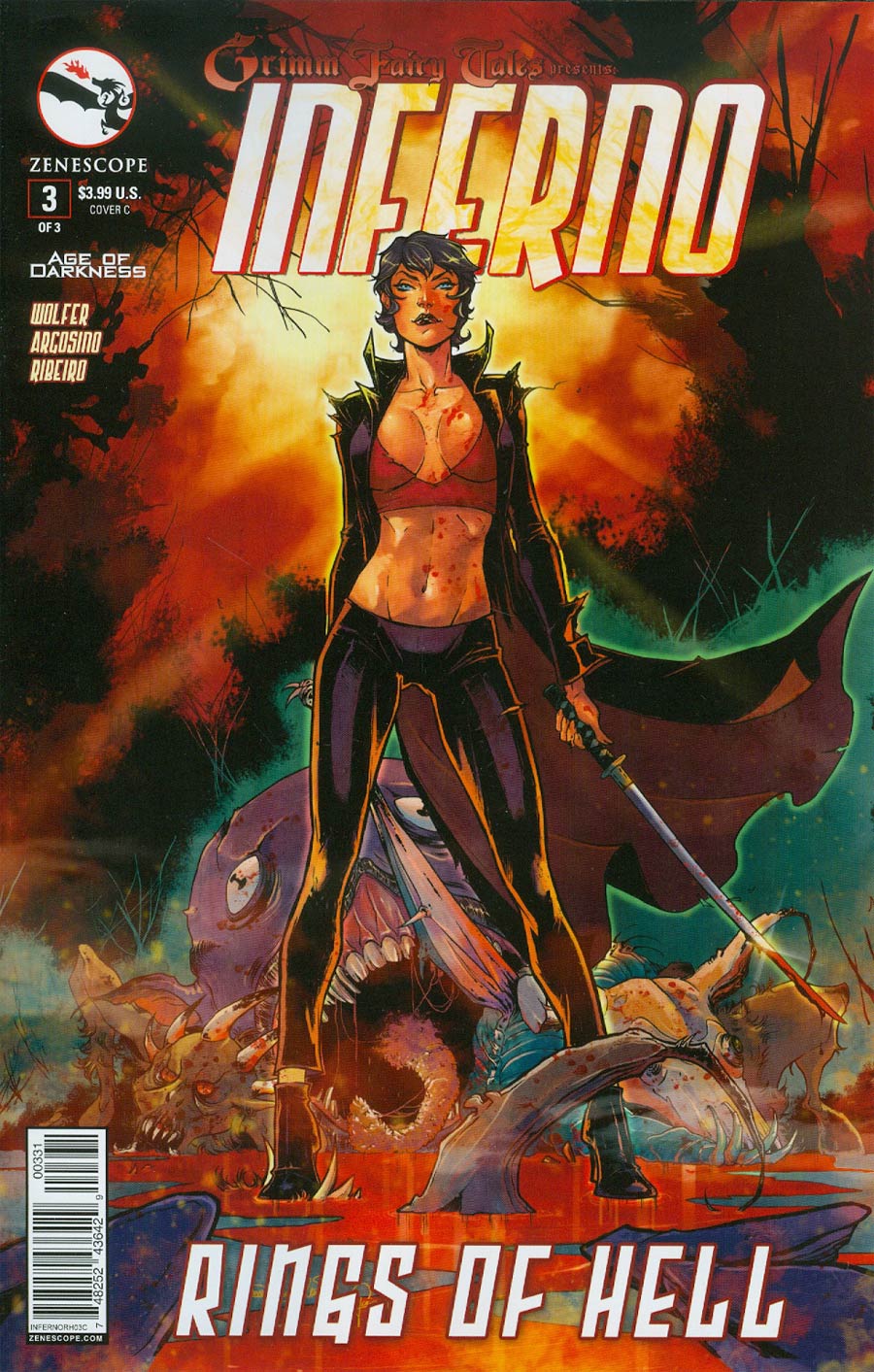 Grimm Fairy Tales Presents Inferno Rings Of Hell #3 Cover C Tina Valentino (Age Of Darkness Tie-In)