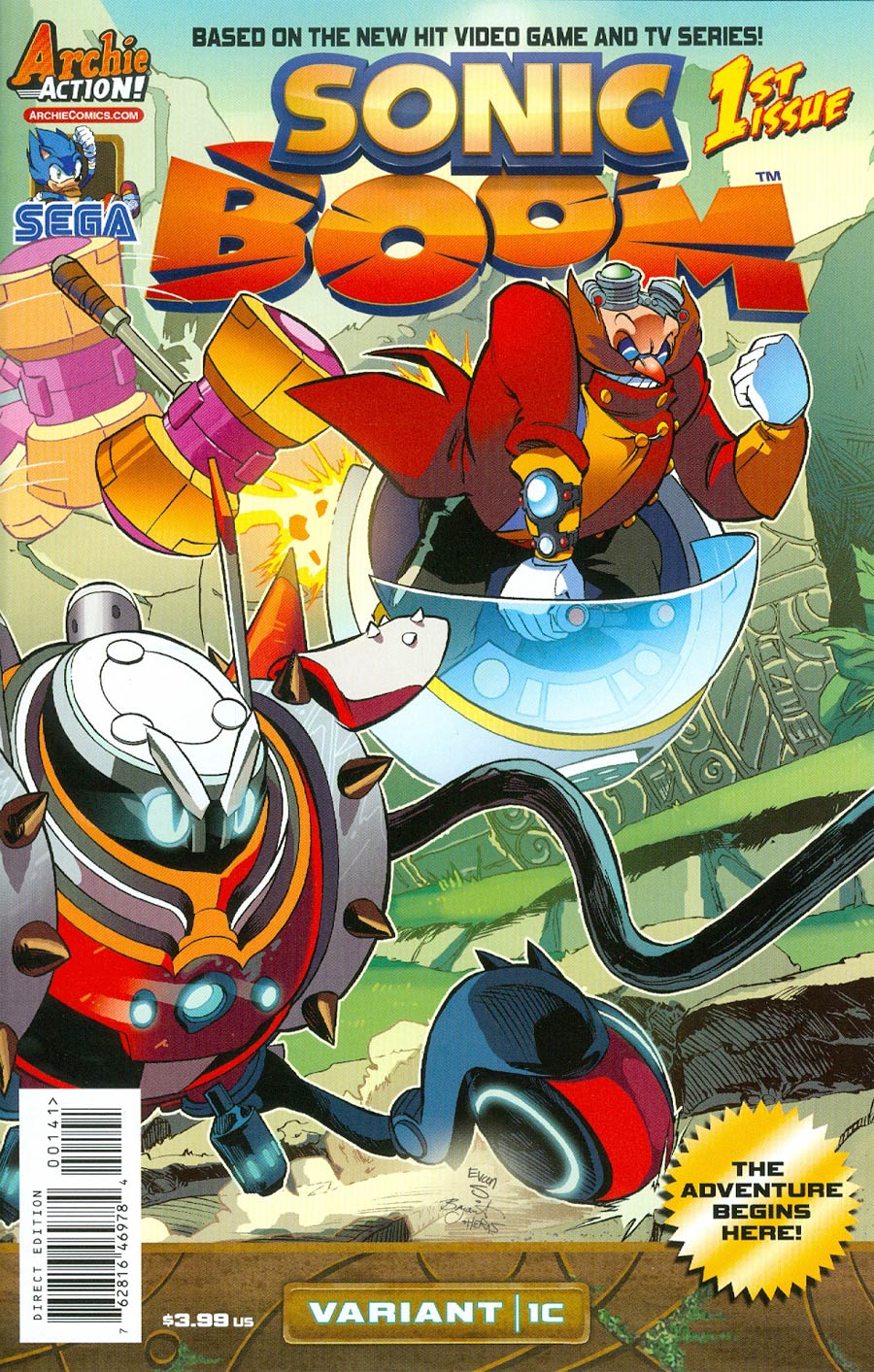 Sonic Boom #1 Cover D Variant Here Comes The Boom Part 3 Cover