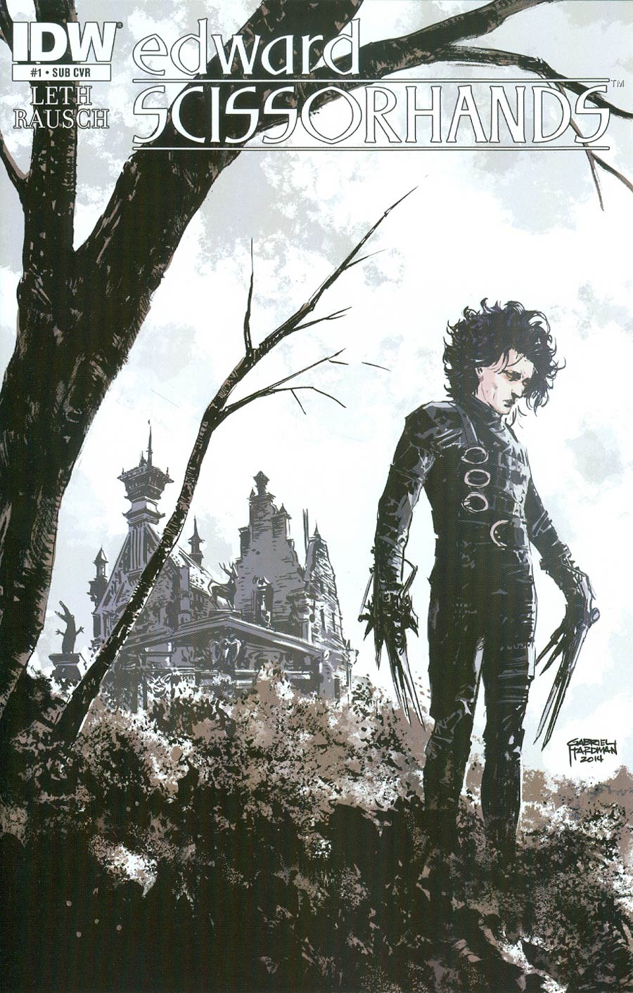 Edward Scissorhands #1 Cover B Variant Gabriel Hardman Subscription Cover