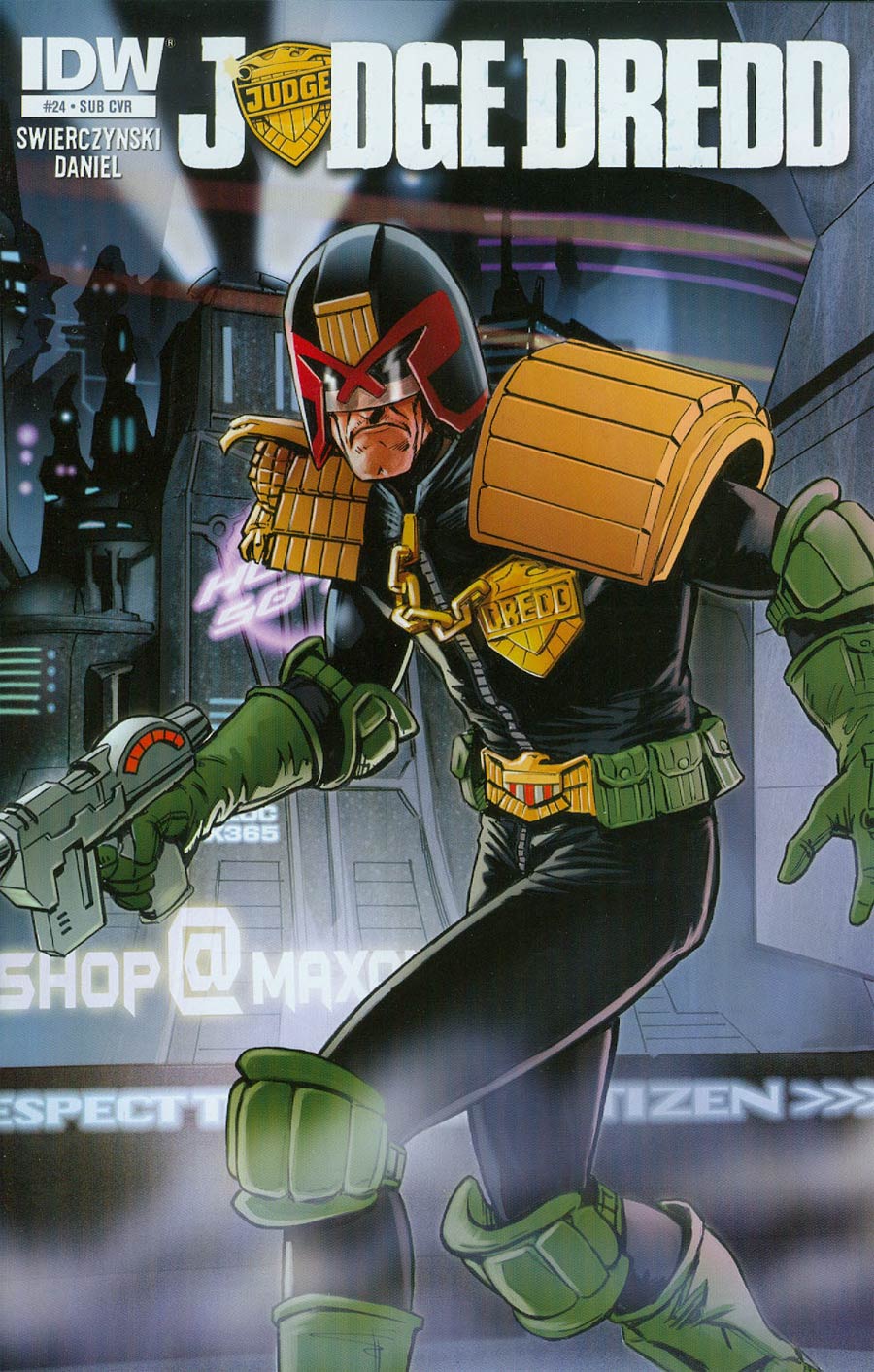 Judge Dredd Vol 4 #24 Cover B Variant John Charles Subscription Cover