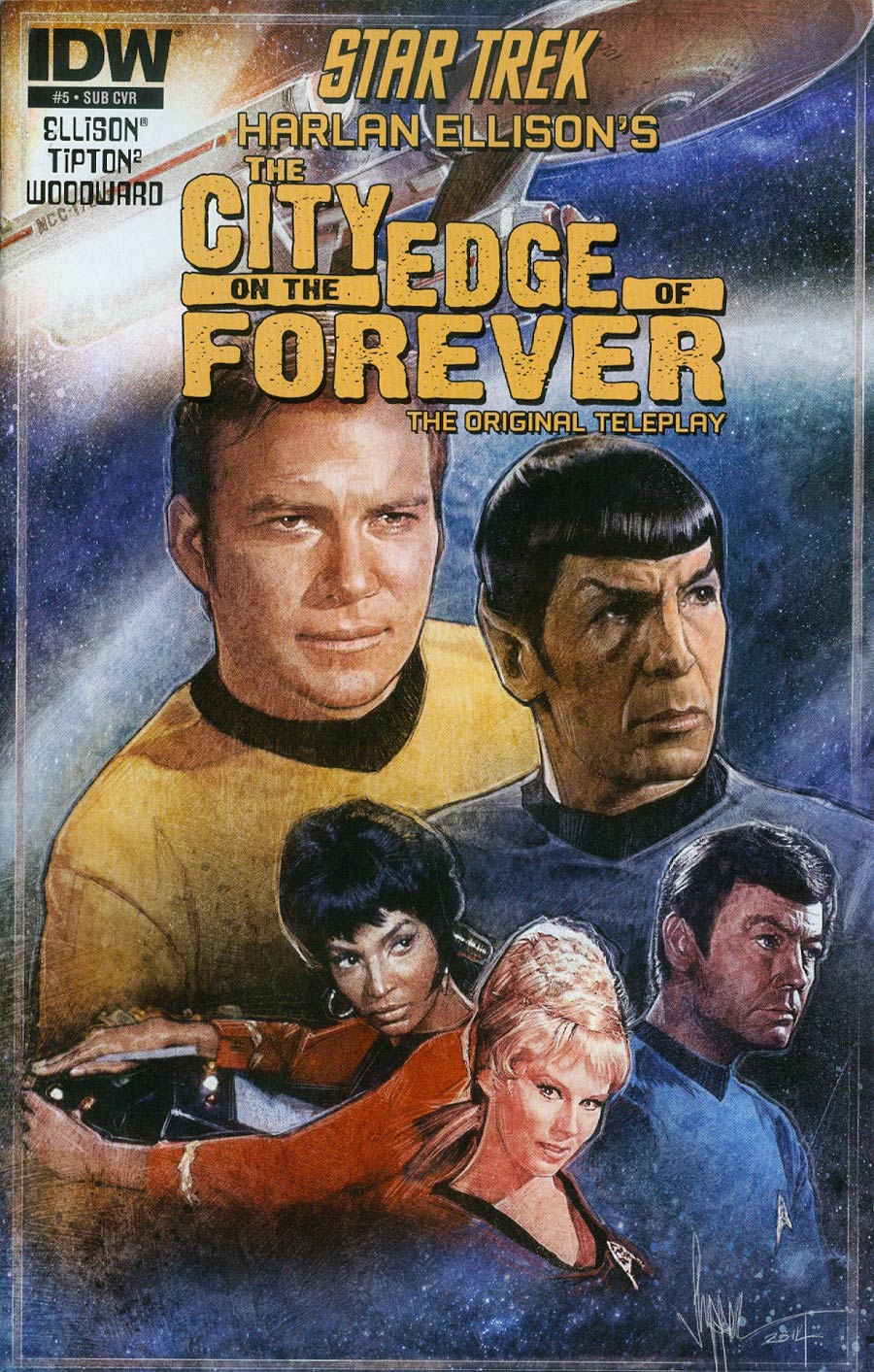 Star Trek Harlan Ellisons City On The Edge Of Forever Original Teleplay #5 Cover B Variant Paul Shipper Subscription Cover