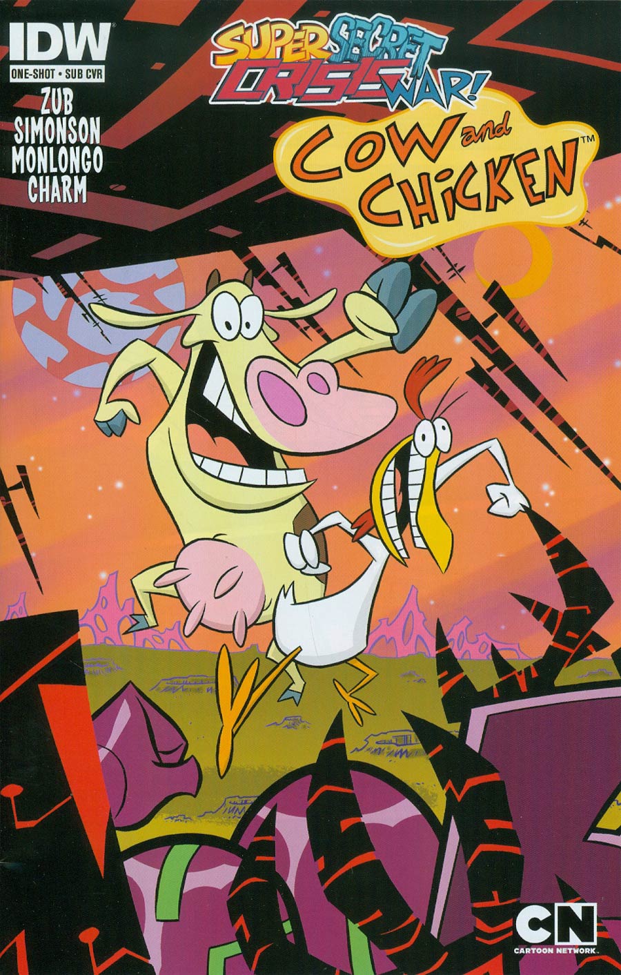 Super Secret Crisis War Cow & Chicken #1 Cover B Variant Ethen Beavers Subscription Cover