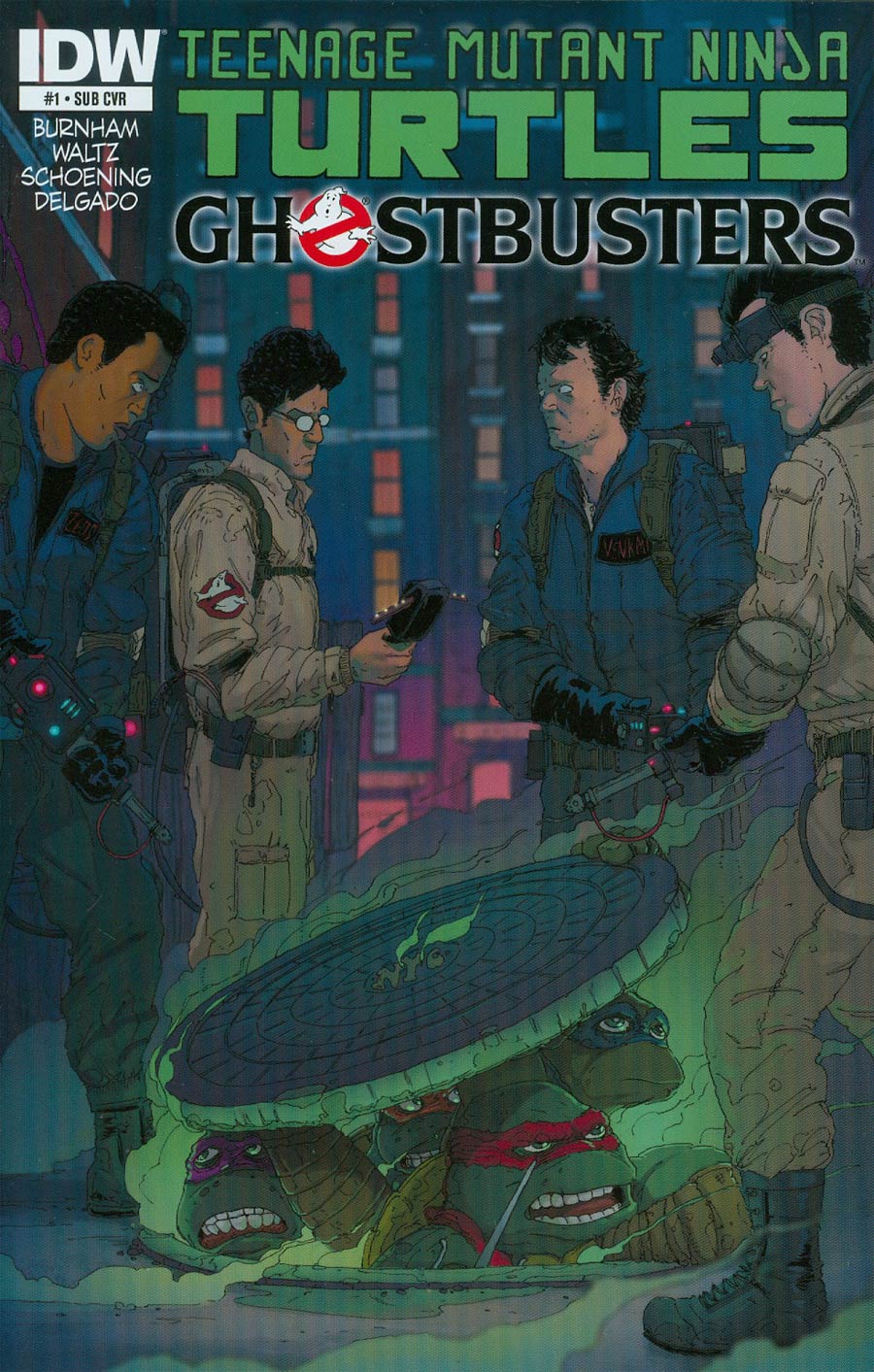 Teenage Mutant Ninja Turtles Ghostbusters #1 Cover B Variant T-Rex Jones Subscription Cover
