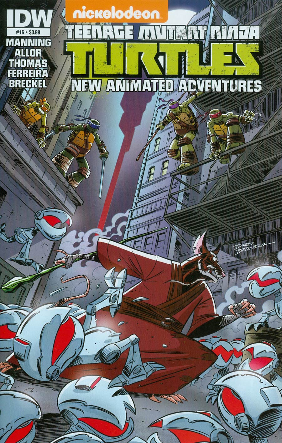 Teenage Mutant Ninja Turtles New Animated Adventures #16 Cover A Regular Dario Brizuela Cover