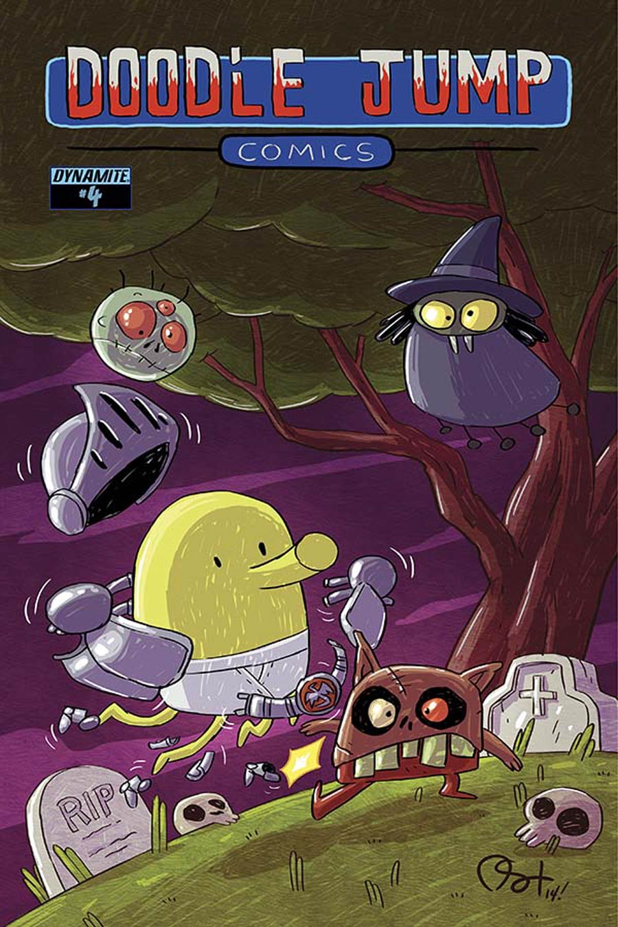 Doodle Jump #4 Cover B Variant Derek Hunter Video Game Homage Subscription Cover