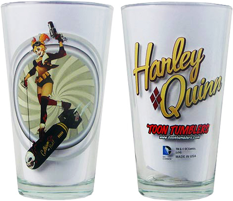 Toon Tumblers DC Bombshells Pint Glass - Harley Quinn Version 1