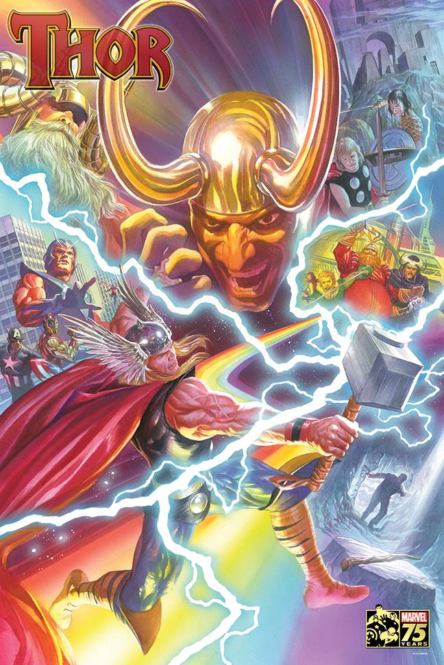 Thor 75th Anniversary By Alex Ross Poster