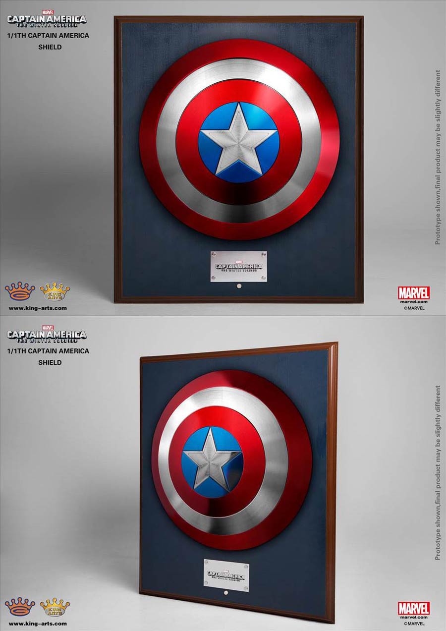 Captain America The Winter Soldier 1/1 Scale Shield Replica - Classic Shield With Wall Mount