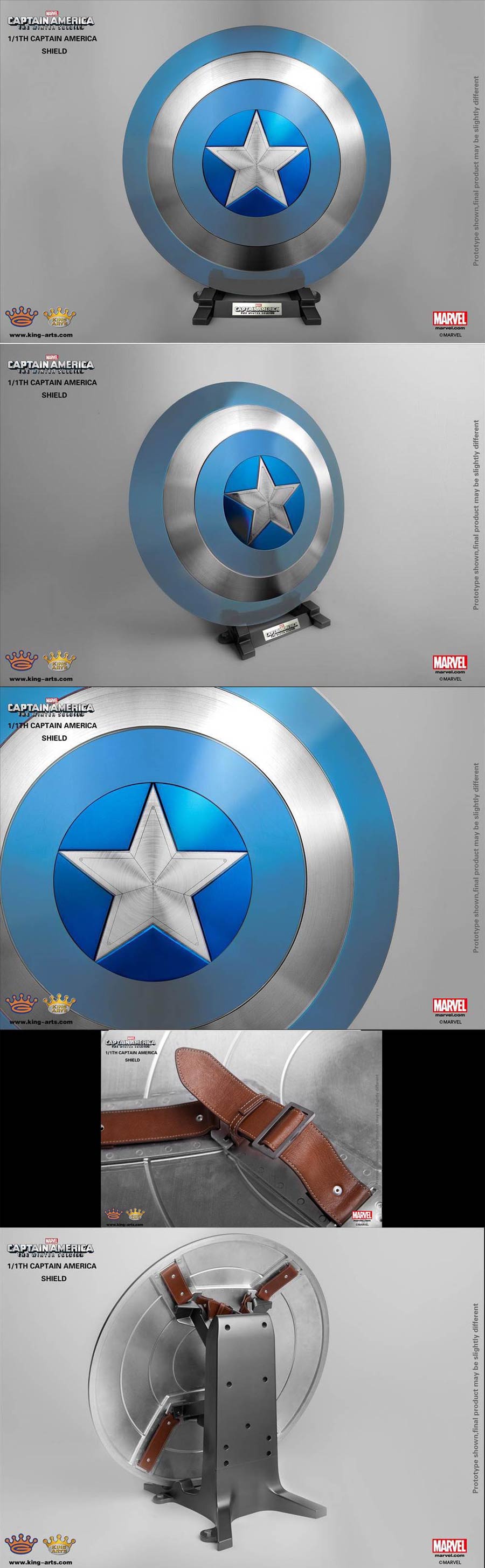 Captain America The Winter Soldier 1/1 Scale Shield Replica - Stealth Shield With Display Stand