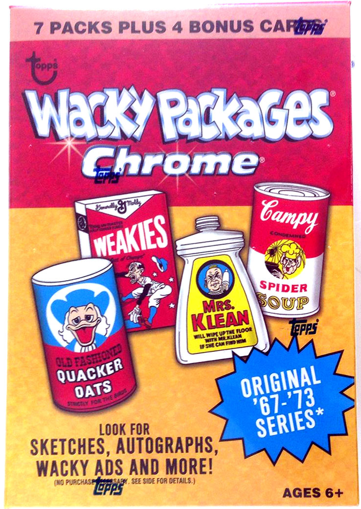 Topps 2014 Chrome Wacky Packages Trading Cards Pack