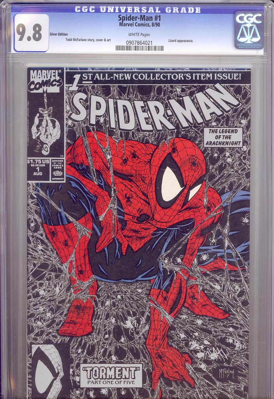 Spider-Man #1 Cover K Silver Edition Direct Sales Version CGC 9.8