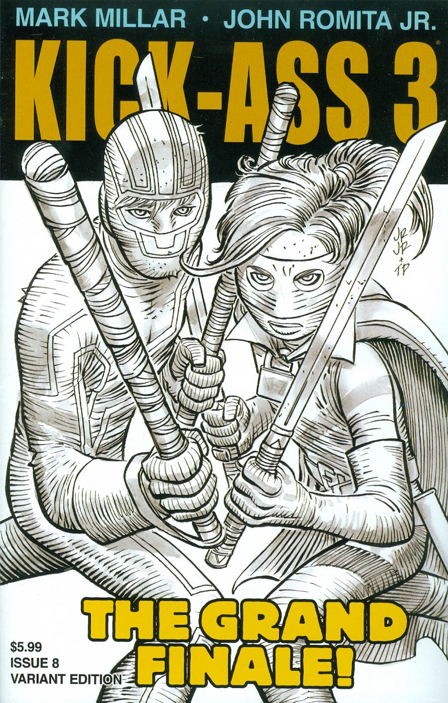 Kick-Ass 3 #8 Cover B Incentive John Romita Jr Sketch Cover