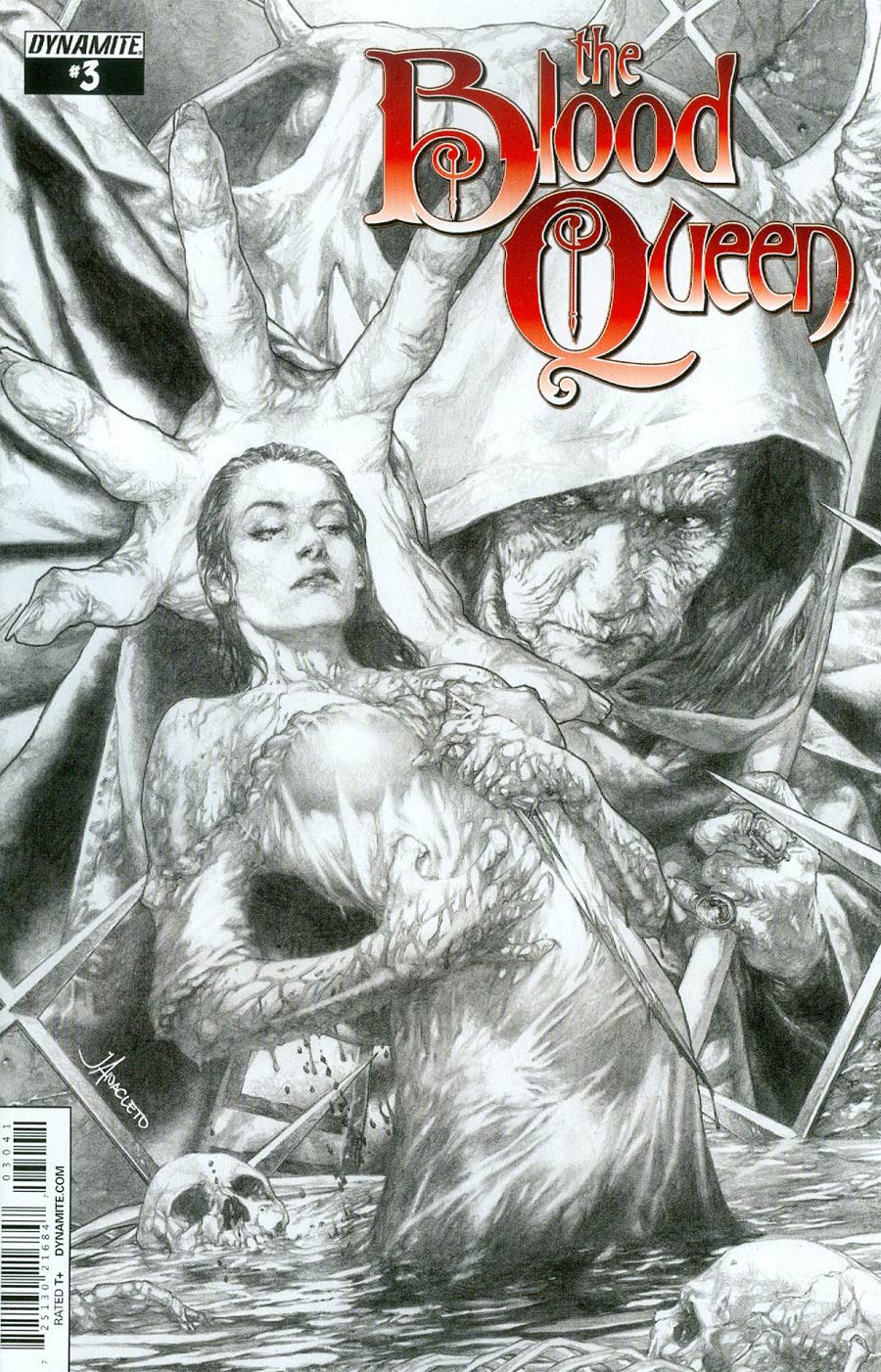 Blood Queen #3 Cover D Incentive Jay Anacleto Black & White Cover