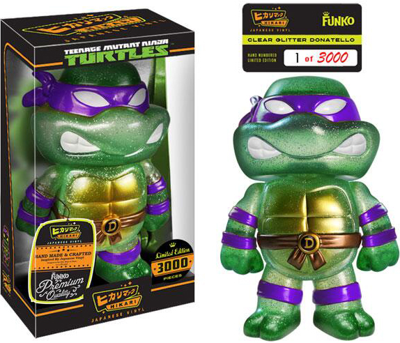 Hikari Teenage Mutant Turtles Clear Glitter Leonardo Limited Edition Sofubi Figure