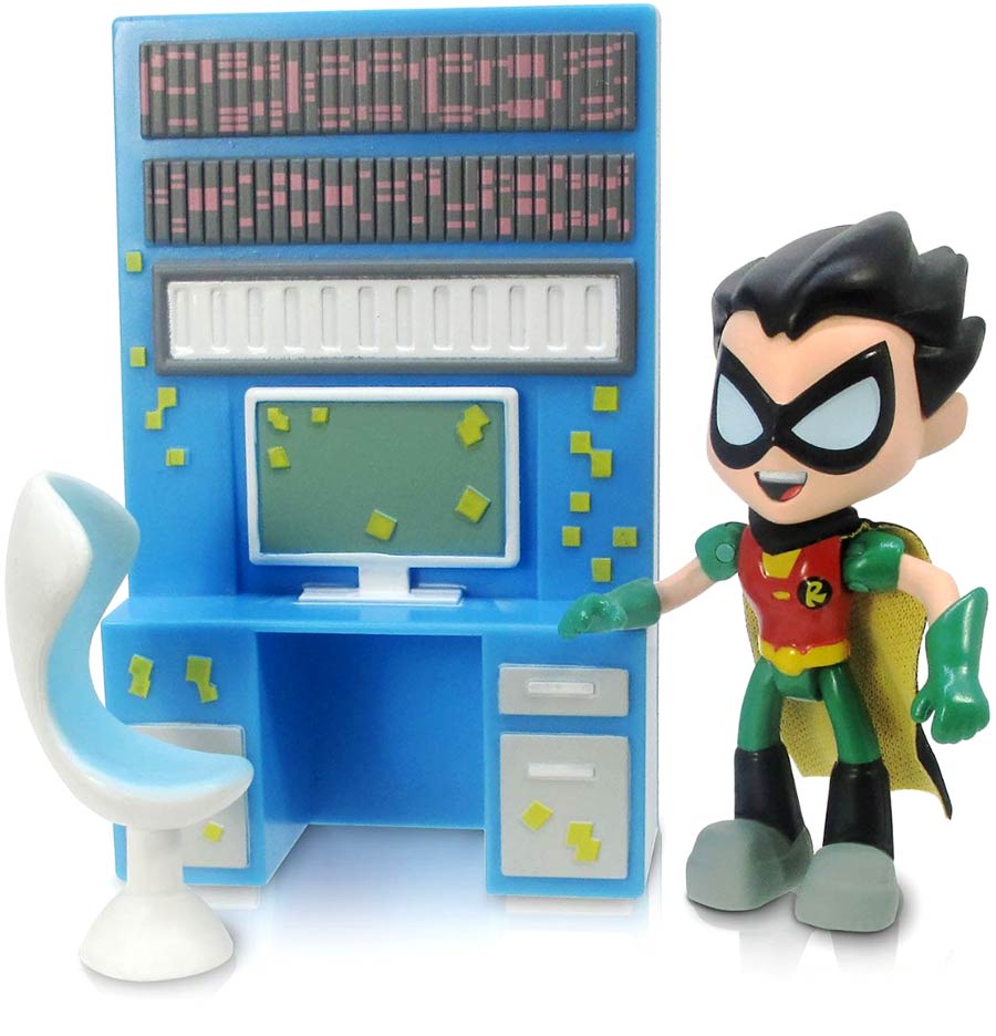 Teen Titans Go 3-Inch Action Figure Assortment - Robin With Detective Desk