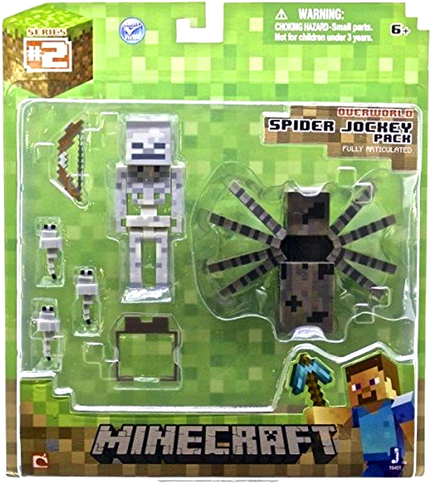 Minecraft 3-Inch Action Figure Set - Spider Jockey