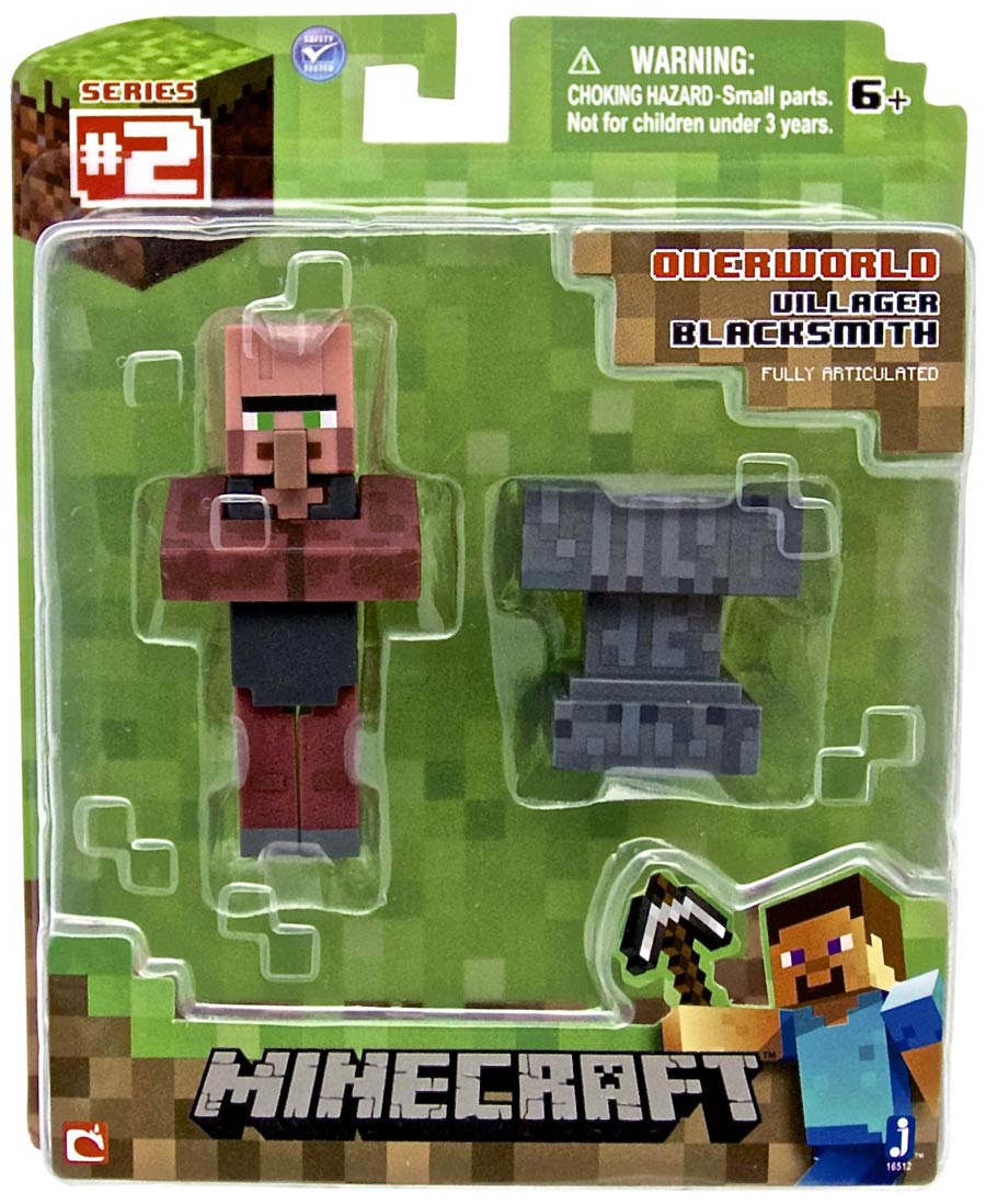 Minecraft 3-Inch Action Figure - Blacksmith Villager With Accessory