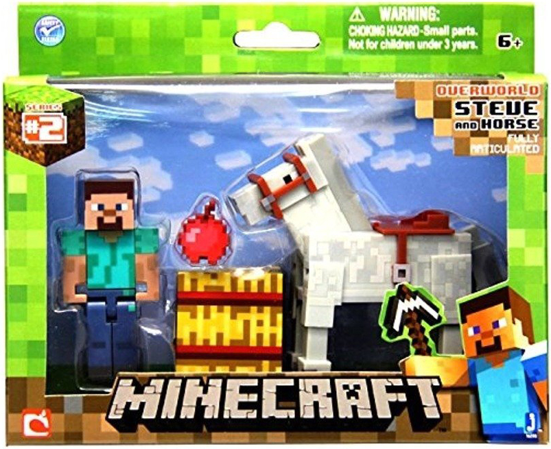 Minecraft 3-Inch Action Figure 2-Pack - Steve With White Horse