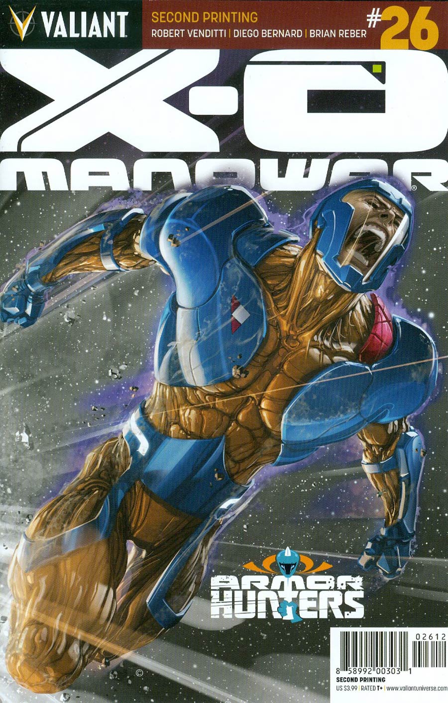 X-O Manowar Vol 3 #26 Cover F 2nd Ptg Clayton Crain Variant Cover (Armor Hunters Tie-In)