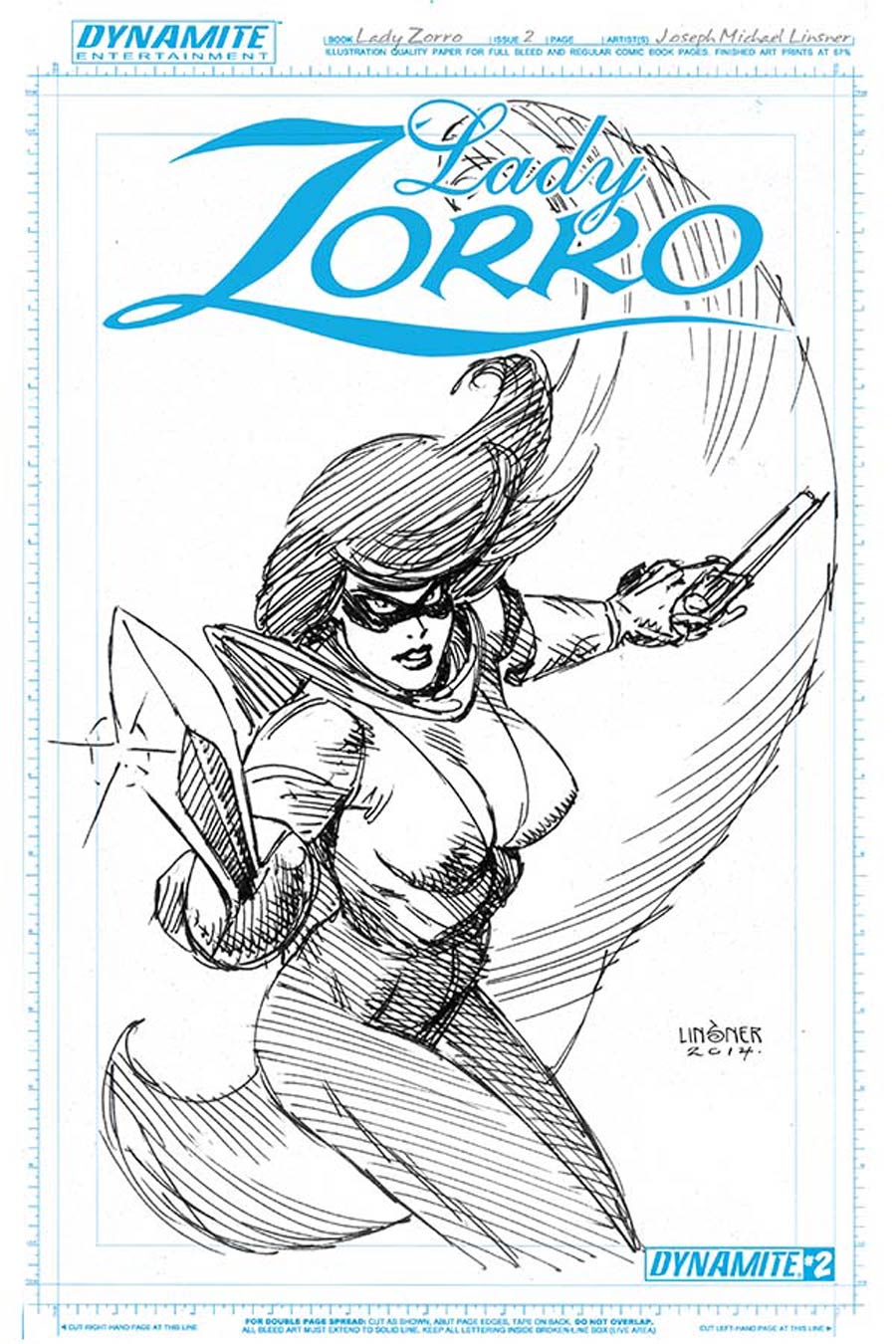 Lady Zorro #2 Cover B Incentive Joseph Michael Linsner Art Board Cover