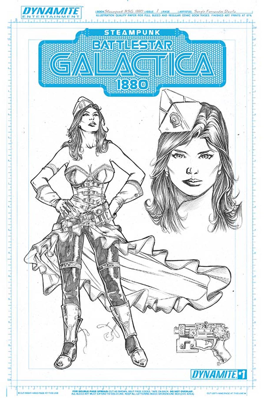 Steampunk Battlestar Galactica 1880 #1 Cover D Incentive Athena Concept Art Variant Cover