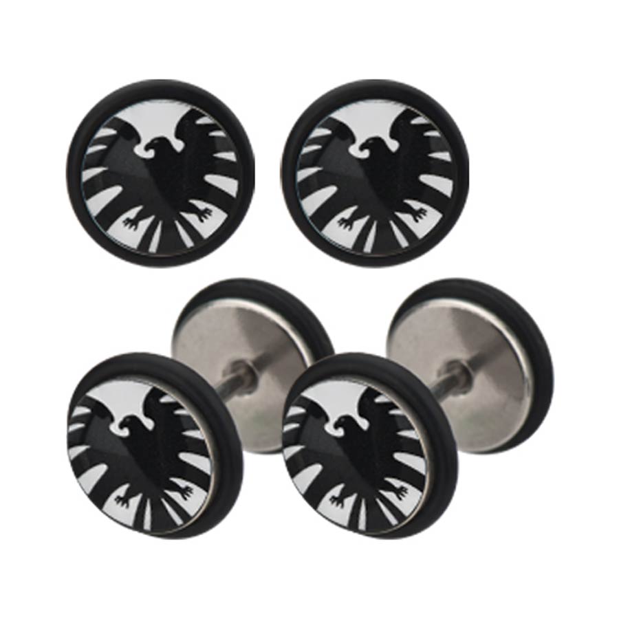 Marvel Comics Stainless Steel Faux Plugs - SHIELD Logo 18G