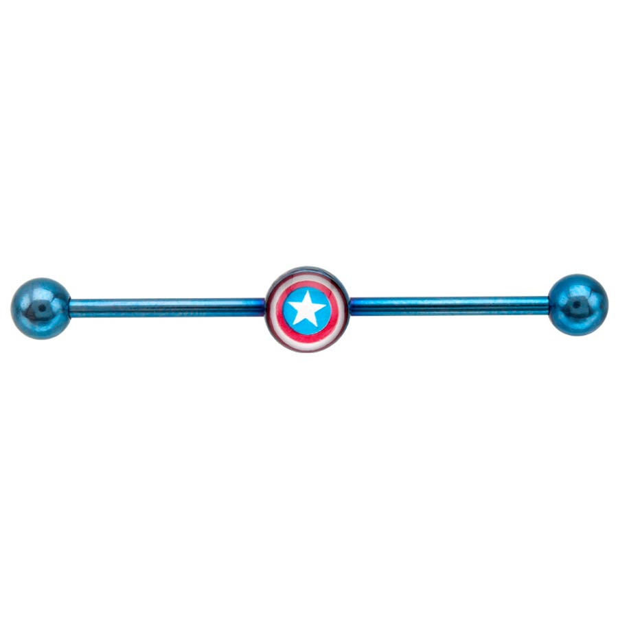 Marvel Comics Blue Stainless Steel Industrial - Captain America Logo