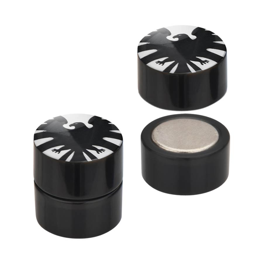 Marvel Comics Black Magnetic Acrylic Faux Plugs - SHIELD Logo