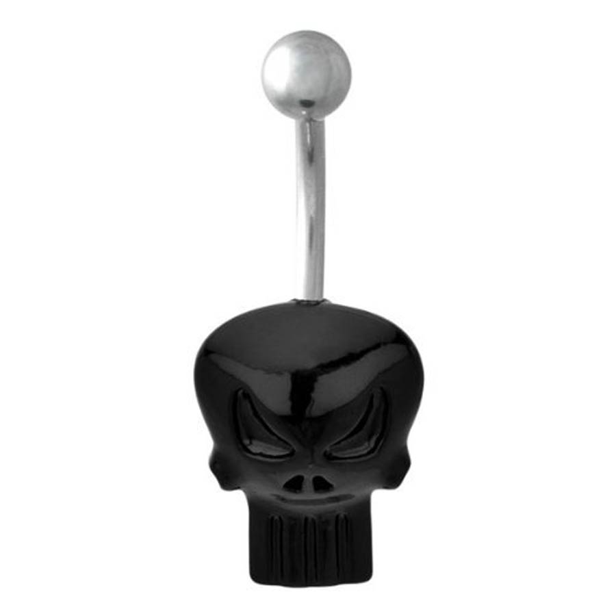 Marvel Comics Stainless Steel Belly Ring - Punisher Cut Out Logo 14G