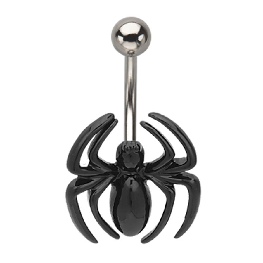 Marvel Comics Stainless Steel Belly Ring - Spider-Man Cut Out Logo 14G