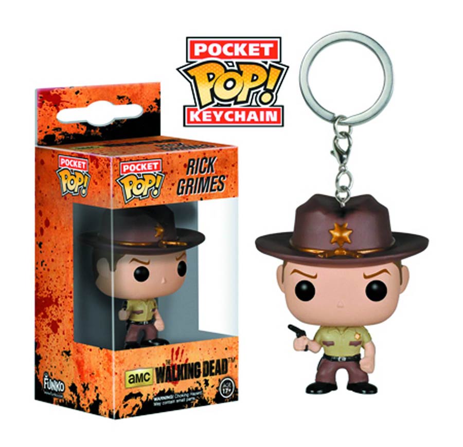 POP Walking Dead Rick Grimes Vinyl Figure Pocket Keychain