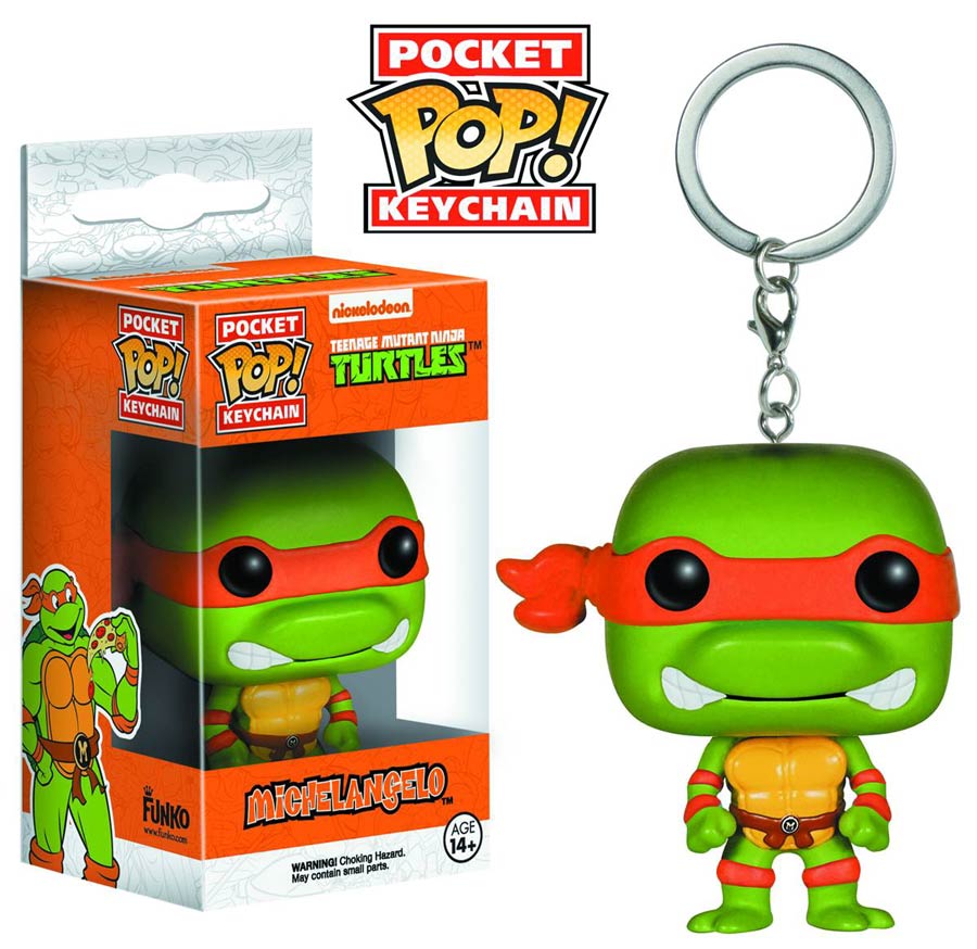 POP Teenage Mutant Ninja Turtles Michelangelo Vinyl Figure Pocket Keychain