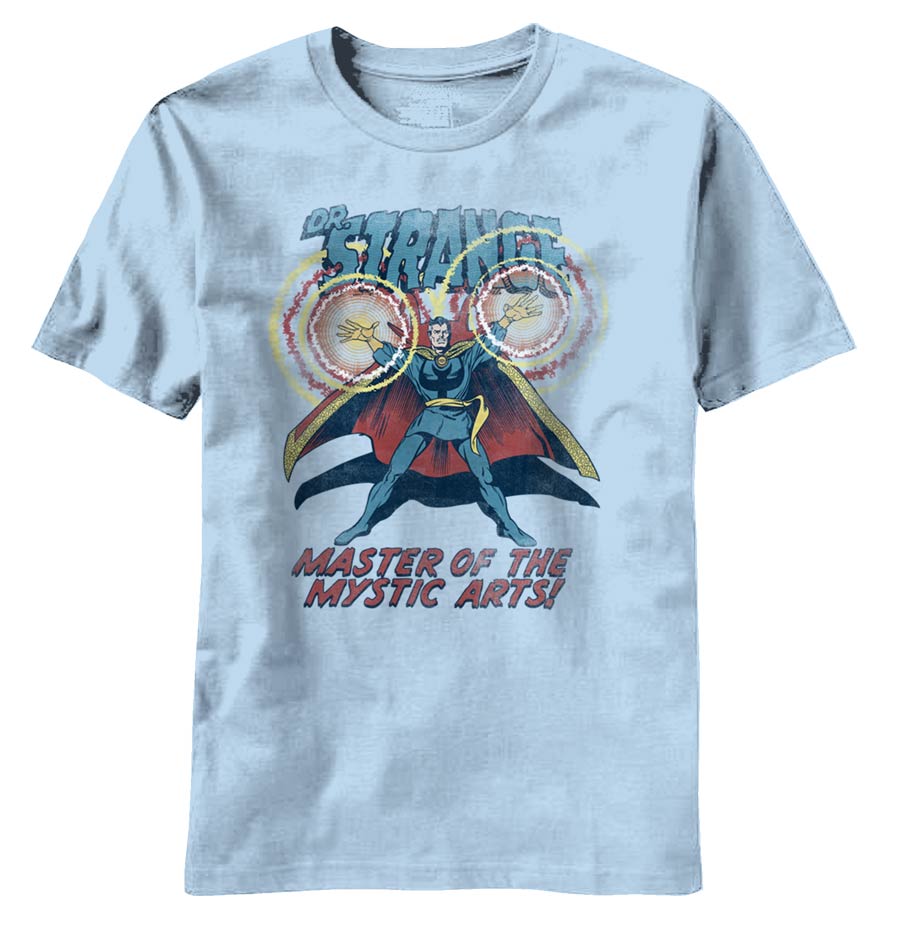 Doctor Strange Strange Magician Blue T-Shirt Large