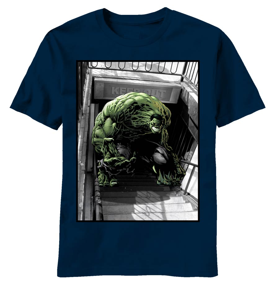Hulk Tunnel Smash Navy T-Shirt Large