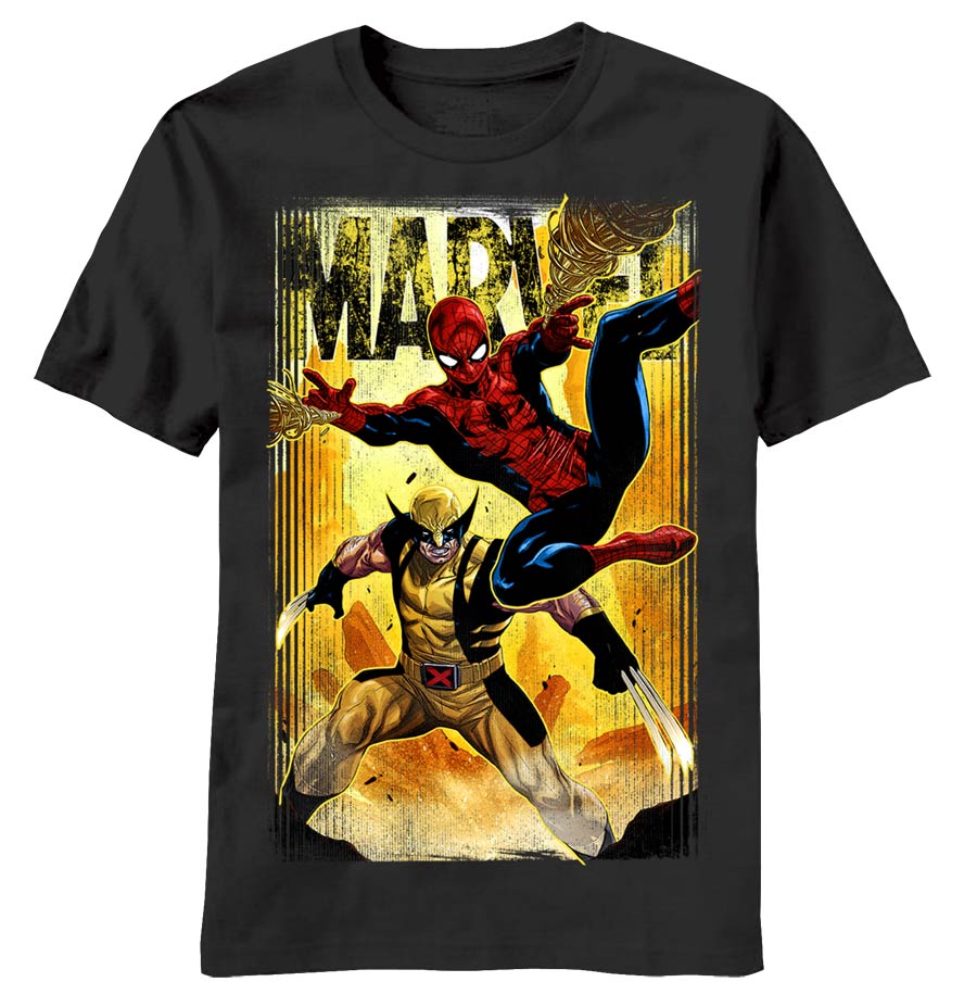 Spider-Man AvengeTeam Black T-Shirt Large